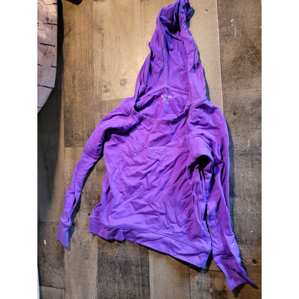 Kidpik purple athletic fit youth 4 long sleeve‎ hoodie tee